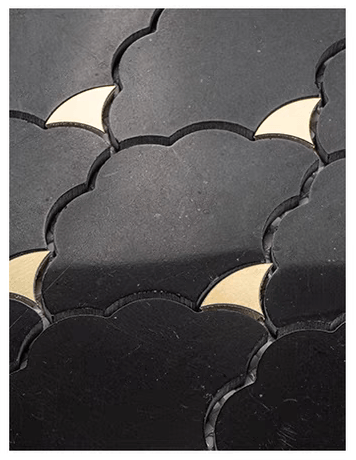 โมเสคหินอ่อน TIMELESS TILES รุ่น LUCKY CLOUD 23.7X29.8 ซม. สีดำ JET BLACK